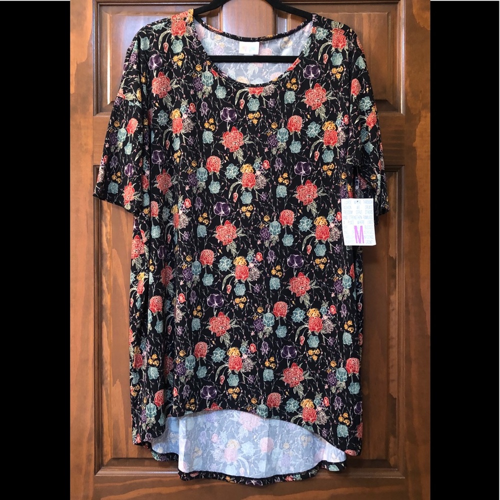 NWT LuLaRoe Irma Tunic - Slinky soft black floral